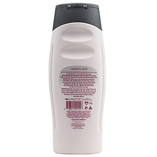Avena Instituto Español Radiant Skin Body Lotion with Vitamin E and B3, Soft and Even Tone, for All Skin Types, 17 Fl Oz, Bottle