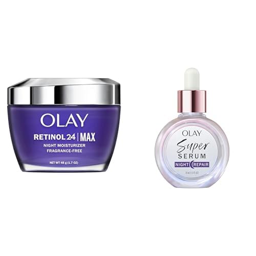 Olay Retinol 24 Max Moisturizer (1.7 oz) Super Serum Night Repair (1.0 oz)