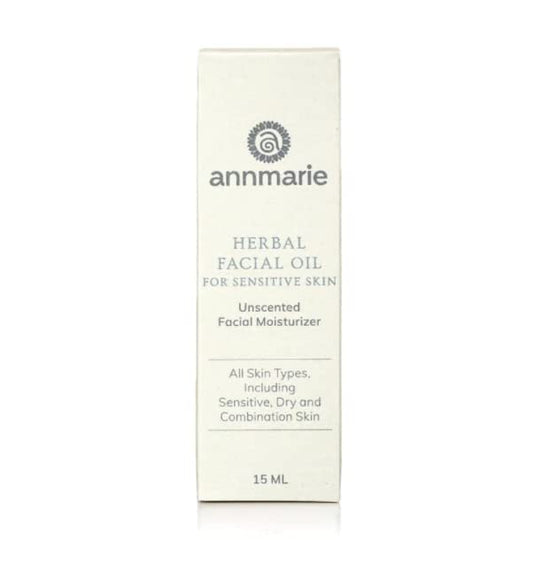 Annmarie Skin Care Herbal Facial Oil For Sensitive Skin - Unscented Facial Oil With Squalane, Sacha Inchi Oil + Camellia Seed Oil (15Ml / 0.5 Fl Oz)