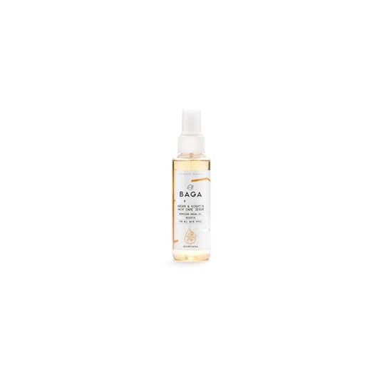 BAGA Argan and Keratin Leave-In Hair Care Serum – Nourishes, Strengthens, Softens, Adds Shine, and Provides UV Protection