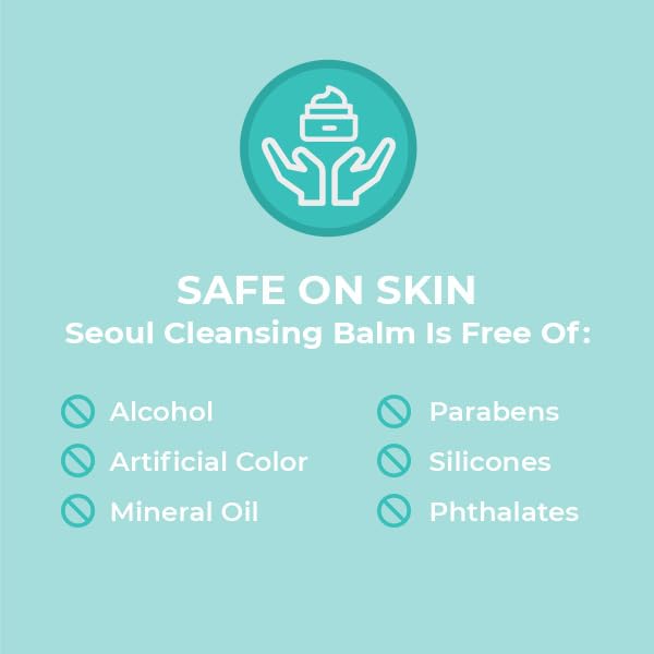 Seoul Cleansing Balm-To-Oil Make Up Remover | 3-In-1 Formula - Cleanses, Removes Makeup & Moisturizes Skin | Korean Makeup Remover Balm | Safe on Skin | 30ml/1.01 Oz