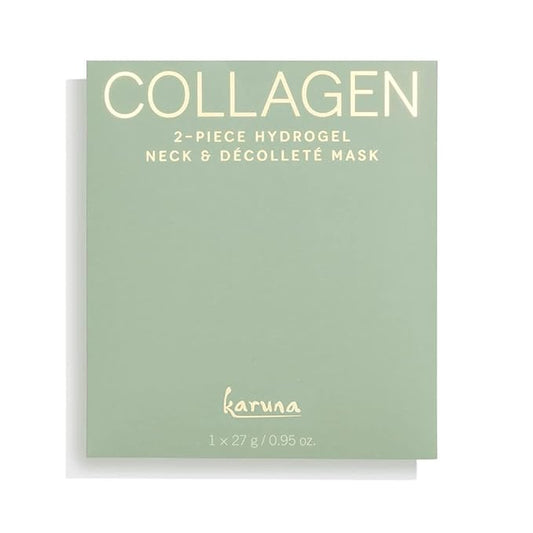 Karuna Skin - COLLAGEN Decollete & Neck Hydrogel Mask, 2-Piece Deeply Moisturizing Wrinkle Patches, Age-Defying, Hydrating & Rejuvenating, Targets Fine Lines & Wrinkles, 1 Pack