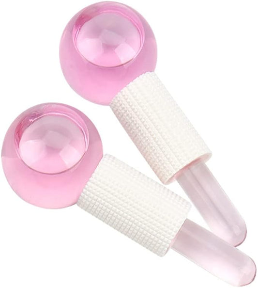 2pcs Beauty Crystal Ball Facial Cooling Puck for Face and Eye Massage Massage Tool (blue)