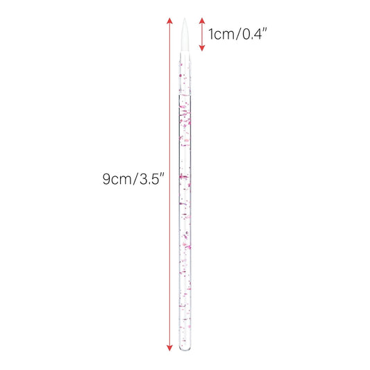 G2PLUS 100PCS Disposable Liner Brushes, Eyebrow and Liner Brush Applicator, Cosmetic Eye Wands for Lip Liners, Eye Makeup, Eyelashes and Detail Painting (Crystal Pink)