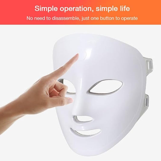 Skin Care Beauty Mask(MJ-06),LED Facial Mask Light Therapy for Wrinkle and Acne, Red Blue Light Therapy at Home