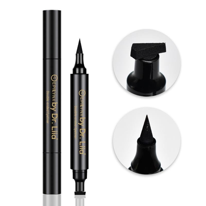 Waterproof Eyeliner - Double-Ended, Long-Lasting Liquid Eyeliner Pen with Precision Tip for Smooth Application - Smudge-Proof, Hypoallergenic, Vegan & Gluten-Free Eye Liner, 2mL Green