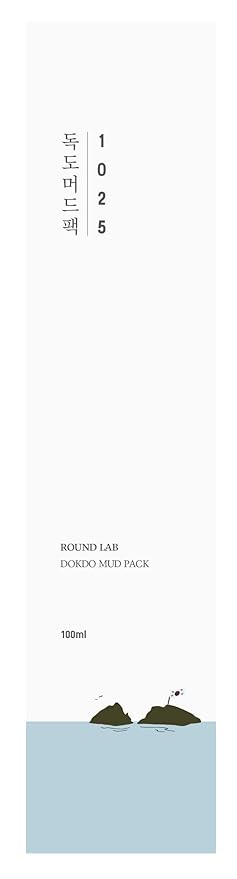 ROUND LAB 1025 Dokdo Mud Pack | Get rid of impurities, Exfoliating & moisturizing, Unscented natural formula, Solution for clogged pores and excess sebum (3.38fl.oz)