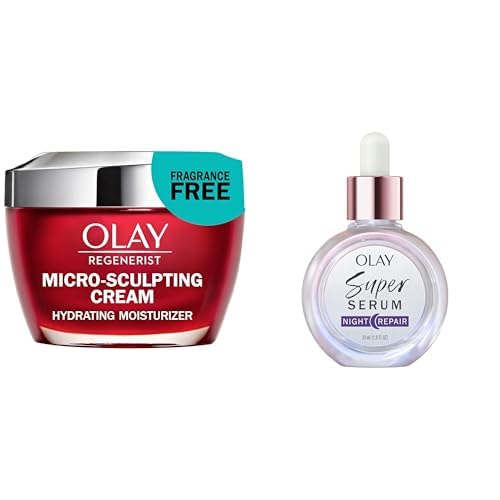 Olay Regenerist Micro-Sculpting Cream (1.7 oz) Super Serum Night Repair (1.0 oz)