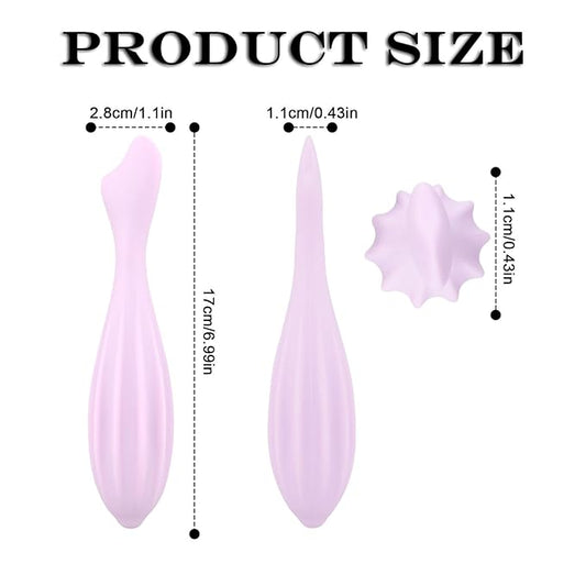 Facial Massage Roller, Silicone Face Massage Tool Shapes Body & Face Curves Face Massage Stick Skin Care Self Tool Reduces Tiredness for Women Face Massager (Pink)