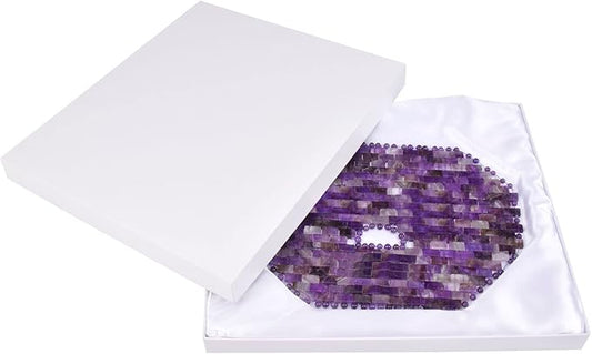 ideayard Jade Mask, Amethyst Crystal Face Cold Mask for Headache/Migraine Relief Mask, Weight Compress Mask Cover Eye for Puffy Eyes, Tension, Sinus & Stress Relie Relax Skin Care Spa