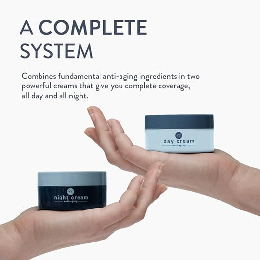 All-in-one | Combines a moisturizer, Toner, and Anti-Aging | Made in The U.S.A. (1 Pack, Day and Night Cream)