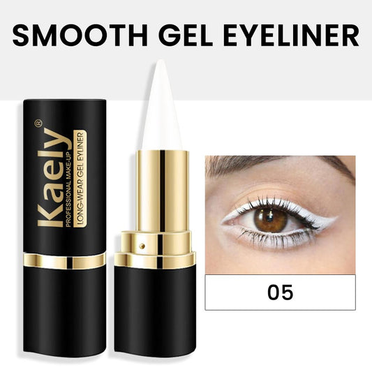 Kaely White Gel Eyeliner Pencil,Waterproof Smudge Proof Eye Liner Pen,Cat Eye Goth Halloween Makeup,Eye Black Face Paint Lipstick Crayon,Color Colorful Eyeliner Eyeshadow Stick,05