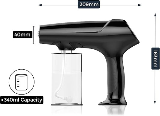 Barber Spray Bottle with Blue Light, Rechargeable Electrostatic Atomizer Sprayer, Nano Mist Sprayer for Stylist,Barber and Home Use