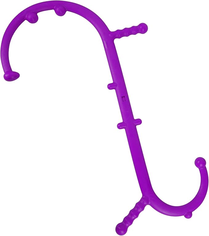 Massage Trigger Point Cane, Muscle Release Tool Self Massage Hook Cane, Handheld Back, Neck, Shoulder, Leg and Feet Massager Rod, Body Deep Tissue for Men & Women, Purple