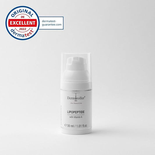 Dermaroller, New Natural Line Lipopeptide Night Cream Hyaluronic Acid Vitamin A and Shea Butter Combine to Moisturize and Repair Tired Stressed Skin Helps to Reduce Fine Wrinkles oz, 1.01 Ounce