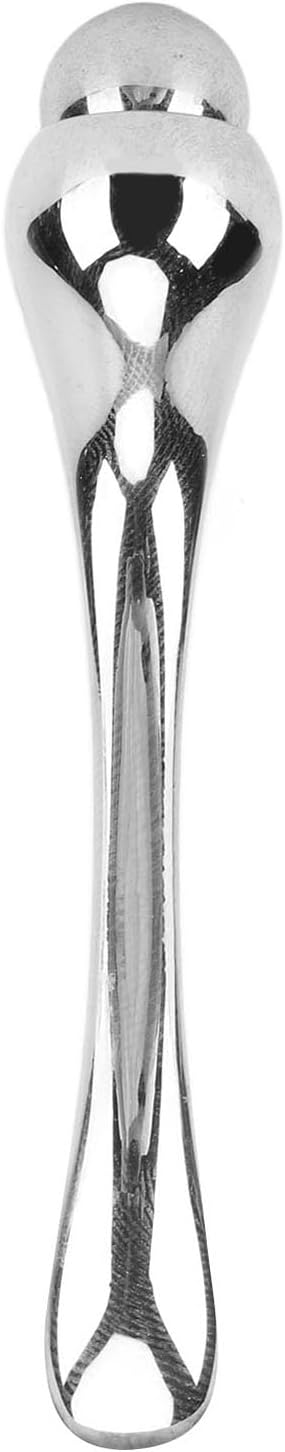 Eye Cream Applicator Tool,Metal Eye Cream Applicator Roller Wand Stick, Silver Zinc Alloy Eye Cream Spatula Scraping Massage Tool for Reducing Puffiness Wrinkle Dark Circles