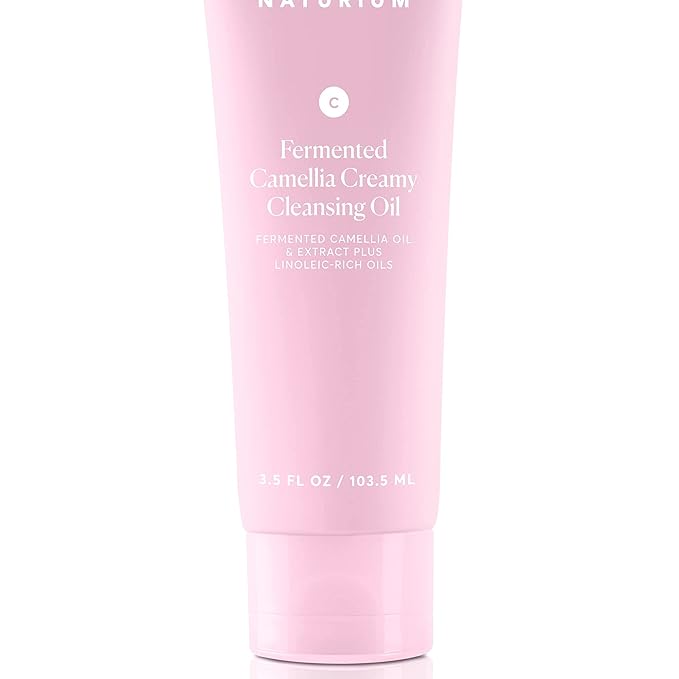 Naturium Camellia Creamy Cleansing Oil, Fermented Camellia Oil & Extract Plus Linoleic-Rich Oils, 3.5 oz