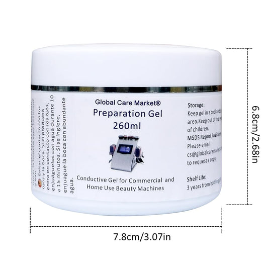 RF Conductive Gel with Hyaluronic Acid for Microcurrent Face Device, Radio Frequency Gel for Body Skin Tightening Machine, Hydrating Skin Cooling Cream for IPL Hair Removal, 260ml Jar