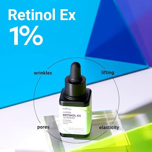 ISNTREE Hyper Retinol EX 1.0 Serum 20ml | 5 Peptides | 5 Cermaides | Helps Reduce Fine Lines