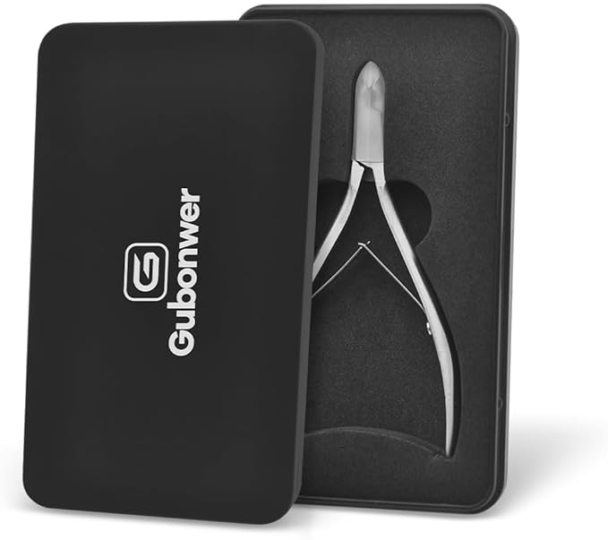 Cuticle Trimmer 3/4 Jaw Extremely Sharp Cuticle Nippers Scissors Stainless Steel Clippers Cutter Remover Pedicure Manicure Nail Tool, cuticle pusher (Cuticle Nippers/Silver-b)