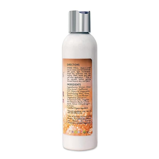 GLIMMER GODDESS Organic Body Lotion - Medium Level 2 Diamond Shimmer, 8 oz