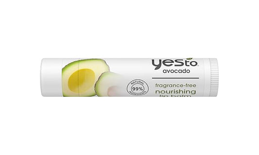 Yes To Fragrance-Free Avocado Nourishing Lip Balm, Moisturizing Non-Sticky Salve To Replenish Lips With Nutrients, With Omega-3 Fatty Acids & Hyaluronic Acid, Natural & Cruelty Free, 0.15 Oz, 3-Pack