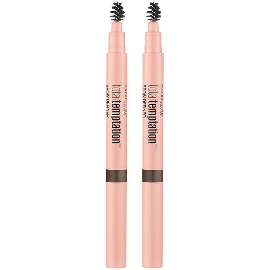 Maybelline Total Temptation Eyebrow Definer Pencil, Deep Brown, 2 Count
