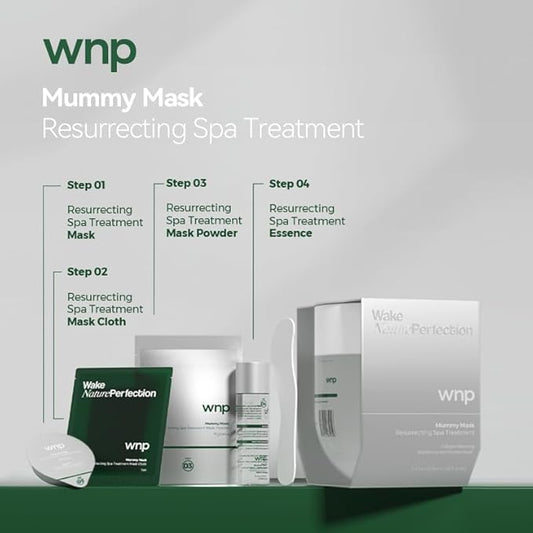 Facial Mummy Mask SPA Deep Hydration,Elasticity & Anti-Aging with 3 Types of Collagen,Self-Heating in 15 Mins,3D Lifting & Firming, Home Skincare for Tight,Youthful,Glowing Skin