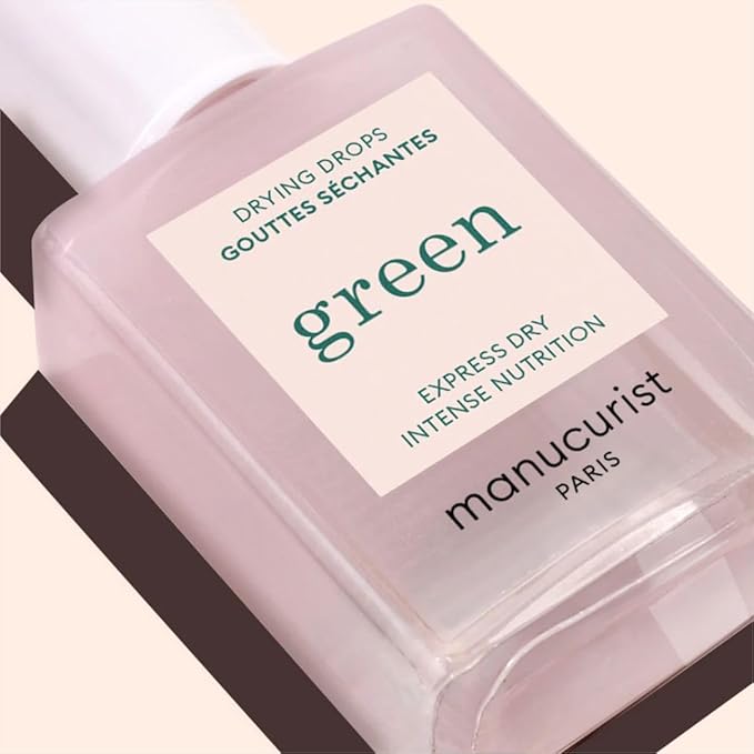 Manucurist Green Nail Polish Drying Drops - Fast Dry Nail Polish - Halves Drying Time - Nourishing Nail Care - 49.5% bio-sourced - Green System Compatible 0.5 Fl Oz