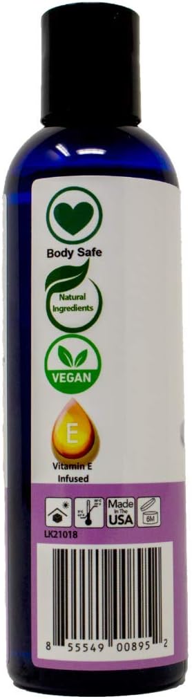 Whipped Cream Flavored Massage Oil for Couples – Edible Massaging Lotion with Vitamin E and Sweet Almond and Coconut Oil is Non Sticky and Gentle on Skin – Natural, Relaxing and Vegan (4 oz)