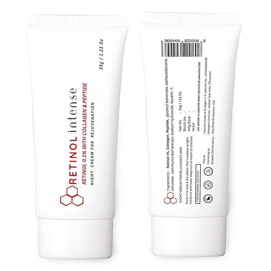 Retinol 0.1 Intense Cream with Collagen & Peptide (35 Gram / 1.23 Oz)
