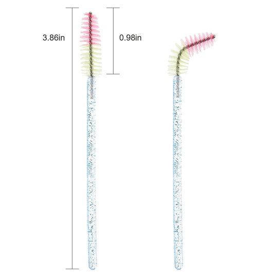 300PCS Disposable Mascara Wands Spoolie Brush Crystal Eyebrow Brushes Eyelash Extension Applicator Makeup Kits