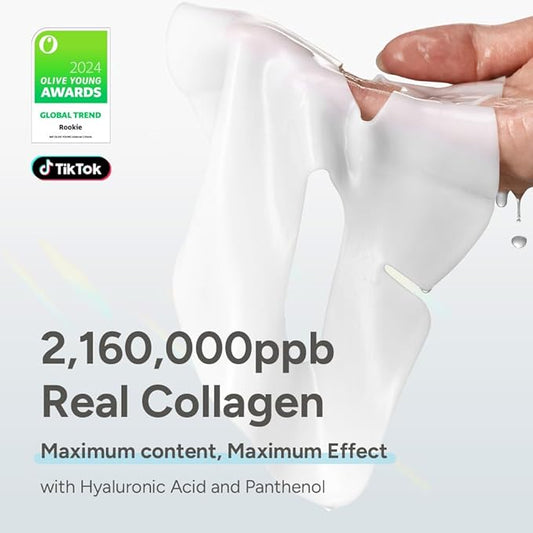 SUNGBOON EDITOR Deep Collagen Hyalu-B5 Overnight Mask 37gx4ea | Real Collagen Face Mask with Hyaluronic Acid | Moisture-Locking Care for Overheated Skin | Viral Korean Skincare Trend