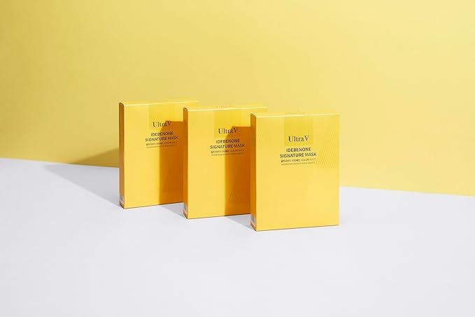 Ultra V Idebenone Signature Mask Sheet, Facial Mask, Moisturizing, Antioxidant, Anti-aging, 10 Sheets