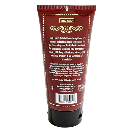 San Francisco Soap Company Man Bar Body Lotion - Exotic Musk & Sandalwood (6 oz) | Long Lasting | Created with the Man in Mind |