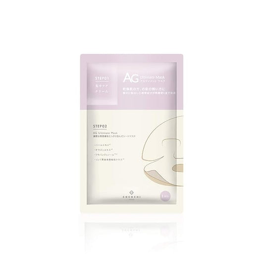 Anti Aging Face Mask for Women & Men – Hydrating Antiglycation Sheet Mask with Orimos® Complex, Botanical Extracts, Vitamin C Derivative, Alpha Arbutin & Pearl, Made in Japan, 5 Sheets