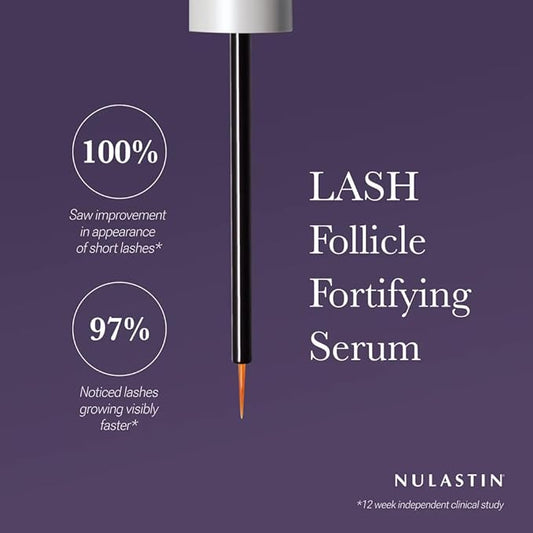 NULASTIN Eyelash Serum & Brow Serum - Lash & Brow Dual System - Eyebrow & Eyelash Enhancing Serums with Keratin & Peptides for Fuller Looking Lashes & Brows (2 Count, 0.1 Fl Oz Each)