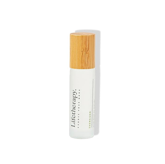 Lifetherapy Pulse Point Oil Roll-on– Energized | Alcohol free | Long lasting | Perfume | Clean, Skin-Loving Formula | Vegan & Gluten Free | Thoughtfully Crafted Fragrance for Self-Care 0.34oz./10ml