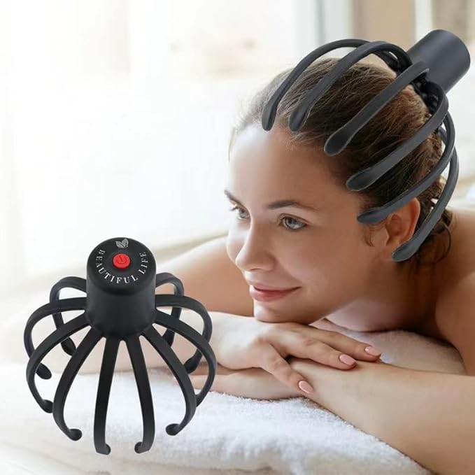 Electric Scalp Massager with 3 Modes, 360 Degree Head Massager, Cordless Portable Head Scratcher for Stress Relax