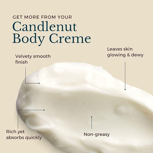 Juara - Candlenut Body Creme | Moisturizing Lotion | Dry Skin Hydration | Skin, Hands & Feet Cream | Soothing Skincare Balm | Cruelty Free, Paraben, Sulfate Free, Vegetarian | 7.5 oz