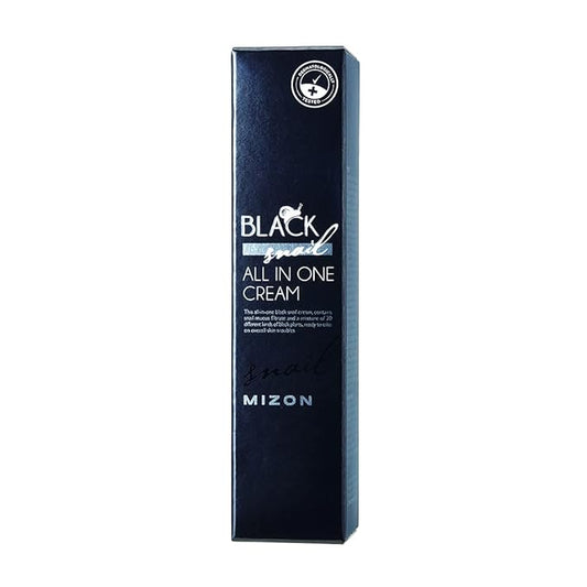 MIZON Black Snail All In One Cream Intensive Korean Skin Care Facial Moisturizing Snail Mucin Extract Travel Size (1.18 fl oz)