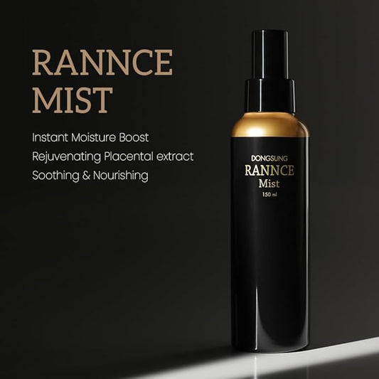 DONGSUNG RANNCE Facial Mist, Face Mist with Okra Fruit Extract and Abelmoschus Manihot Flower Extract, Hydrates and Nourishes Skin, Day Care (Rannce, 5.07 fl oz)