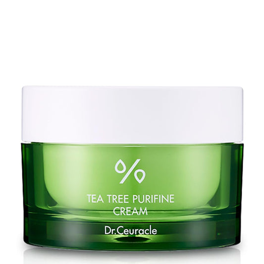 Dr.Ceuracle Tea Tree Purifine Cream - Korean Skincare Calming Moisturizer with Pantenol, Ceramide, Soothes for Sensitive Skin (50g / 1.76 oz.)