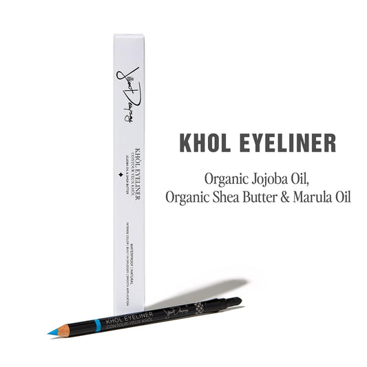 Jillian Dempsey Khol Eyeliner: Clean, Waterproof Eyeliner Pencil with Built-In Smudger for Effortless Blending – Rich Pigment, Cruelty-Free, Chimpy Blue
