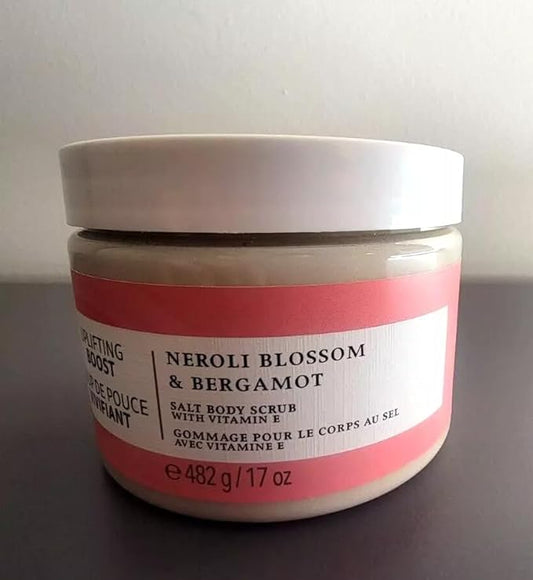 NEROLI BLOSSOM & BERGAMOT Salt Body Scrub by Bath Bod Works, Full Size, 17 oz/482 g, Pack of 1