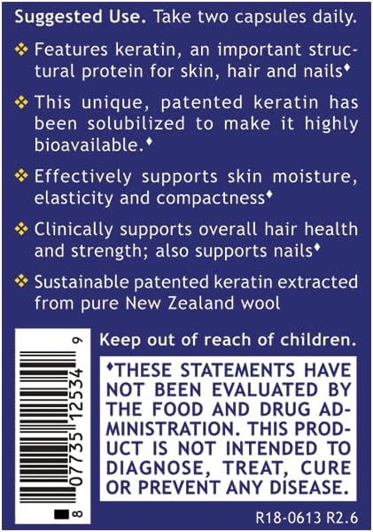 Quantum Nutrition Labs Hair Skin and Nails - Keratin Supplement, Hair Growth Supplement for Women & Men with Magnesium, Calcium, Beauty from Within for Hair, Skin and Nails - 60 Vegetarian Capsules