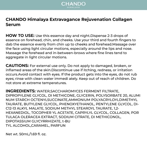 Extravagance Rejuvenation Collagen Serum (50ml/1.69oz) - Anti Aging Face Moisturizing Essence, Boosts Skin Elasticity and Reduces Fine Wrinkles