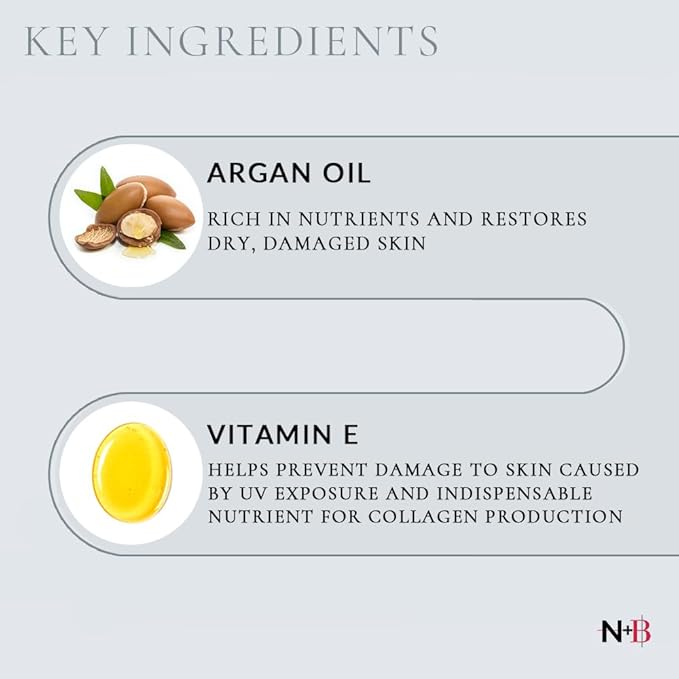 N+B Whipped Body Butter | Vitamin E & Argan Oil Extracts | Ultra Hydrating | No Sticky Residue