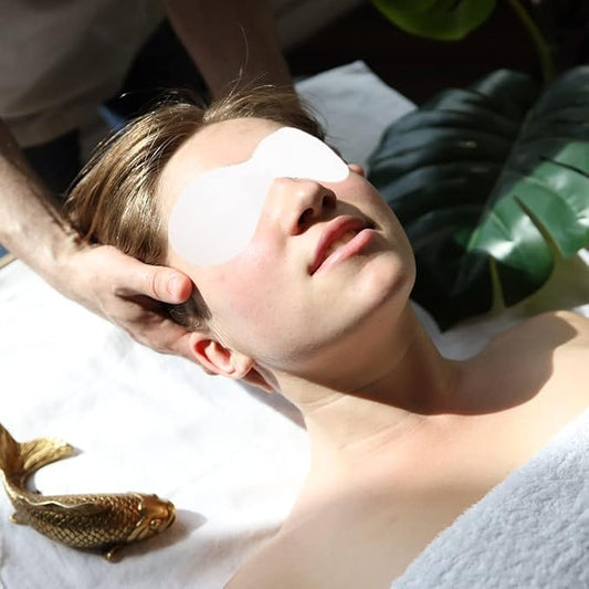 400 Sheets Disposable Non Woven Eye Mask Paper, Disposable Cotton DIY Eye Paper Disposable Cotton Eye Pillow Covers for Skincare Spa Wrap Moisture Retention