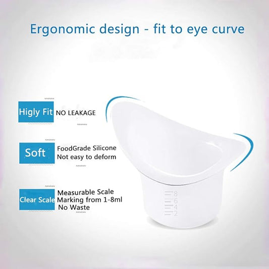 FOYARA Eye Bath Silicone Eye Wash Cup Set of 12 for Refresh and Clean Tired Eyes